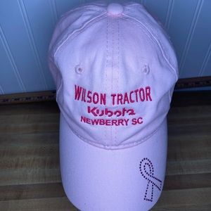 Preowned “Wilson Tractor” Kubota Newberry SC Hat. Pink One Size Fits Most